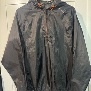 Quechua Men’s Waterproof Rain Jacket Size XSmall Black Polyester Hiking Packable